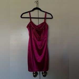 Cowl Neck Corset Mini Dress